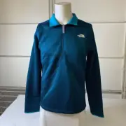 THE NORTH FACE Dotknit Thermal 1/4-Zip Men's Size M Midnight Petrol