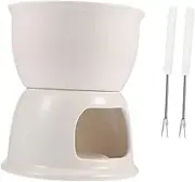 ASAKKURA Ceramic Chocolate Melting Oven 1 Set Chocolate Fountain Machine Fondue Set