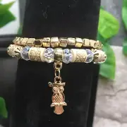 2 PC Handmade Bohemian Beaded Stackable Stretch Bracelet Set New 9936