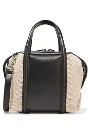 NWT Alexander Wang Emile Mini Leather and Canvas Satchel Crossbody Bag+free gift