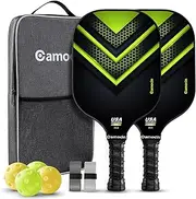 Pickleball Paddles Set of 1 | 2 | 4, USAPA Approved Fiberglass | Carbon Fiber Pickleball Set with Pickle Ball Rackets, Balls and Pickleball Bag, Lightweight Pickle Ball Paddle Set for Men and Women