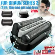 2x Replacement Shaver Foil Head Part Cutter For Braun Razor Blade 32B 3 Series !