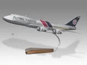 Boeing 747-100 Flying Tigers Desk Wood Airplane New Model Small Scale 1/200