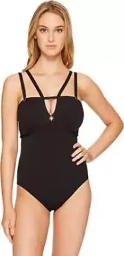 Miraclesuit Women's 'Diamonds Are Forever' Vesper One-Piece, Black, 10