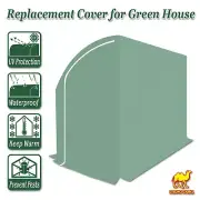 Canopy Replacement Cover for 10x5x7'H Walk-In Wall Half Zipper Doors Greenhouse