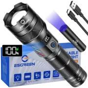 Rechargeable Flashlights 1000000 High Lumens, Long Range 5000ft, Super Bright...