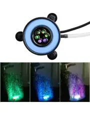 Aquarium LED Lights Waterproof Submersible Fish Tank Air Curtain Bubble Light