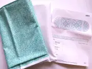 Connecting Threads Jazz Age Table Runner Quilting Kit Aqua Blue & Cream 16x46"