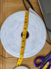 NOS 100++ Yards x 1.5" Bias Strip Cut Roll Bolt Rag Braided Rope Knit Stretch
