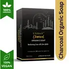 Unisaif Charcoal Organic Soap Bar, Moisturizing with Shea Butter, Detox Cleanser