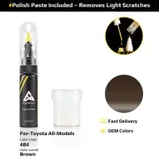 Touch Up Paint For Toyota All Models 4B4 Brown With Polish Paste