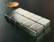 10 Neodymium N52 Block Magnets. Super Strong Rare Earth 1/2" x 3/8" x 1/4"