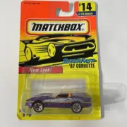 Matchbox 1996 Superfast Chevy ‘87 Corvette Purple w/ Orange Interior #14 Of 75