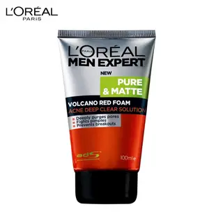 L'OREAL Paris 巴黎萊雅 男士 火山泥抗痘 洗面乳 100ml【佳瑪】