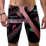 [VBFOFBV] Men's Printed Jammer Swimsuit Swim Shorts, Red Heart Roses Valentines Day