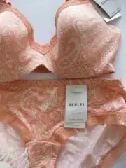SET Berlei BARELY THERE LUXE T-Shirt Bra 10DD + M Brief Paisley Paradise Rrp $93