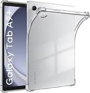 [T Tersely] Clear Case Cover for Samsung Galaxy Tab A9 Plus/A9+ 11 inch (SM-X210, SM-X215, SM-X216), Air Hybrid Slim Fit Shockproof Crystal TPU Protective Case