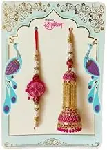 KANJAARA Rakhi Festival Rakhi Rakhee Rakhi Pair Brother & Sister in Law Rakhi Pair For Couple Men Rakhi & Chooda Rakhi Set (Available in multicolor) (906)