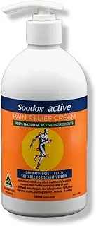 [Soodox] Active Pain Relief Cream 500mL for Temporary Relief from Joint and Muscular Pain and Inflammation, Arthritis Pain, Sporting Injuries and Sprains