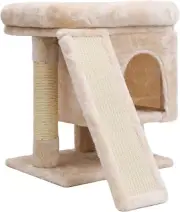 Small Cat Tree for Indoor Large Cats, Kittens Condo with Scratching Post and Boa