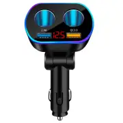 DC12V 2 Way QC3.0 Car Cigarette Lighter Socket Splitter Dual USB Charger Adapter