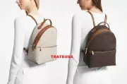 Michael Kors Valerie Medium Logo Backpack brown or vanilla $358 NWT Packed