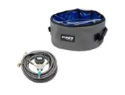 Kings Plus Clear Top Round Bag + Multi Tyre Inflator Deflator Connect two tyres