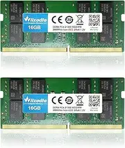 DDR4 2666MHz Laptop Memory RAM 32GB Kit (2x16GB) CL19 SO-DIMM Wlizedle PC Memory Module PC4-21300 260-Pin 1.2V Non-ECC 2Rx8 Upgrade Notebook Memory Module for Subnotebook, Green