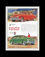1947 Kaiser Frazer One Every Minute is Not Enough - Matted for 11x14 Frame