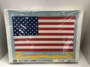 Jaymar With Pride - For Peace "Our Flag" USA 100 piece jumbo floor puzzle NEW!