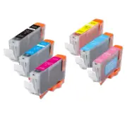 6 New Ink Pack w/ smart chip for Canon CLI-8 PC PM iP6600D iP6700D