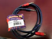 Ameri-Cable 6ft dual cable CB-506 2 male RCA to 2 Male 1/4 cable NEW American DJ