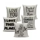 Black White Love Letter Cushion Cover Pillows Car Children'S Decor Home Woven