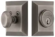 Grandeur FAVFAV_SQ_SGLCYL_238 Fifth Avenue Square Single Cylinder - Grey