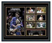 ROGER FEDERER & RAFAEL NADAL 20 GRAND SLAMS LEGENDS SIGNED FRAMED LE MEMORABILIA