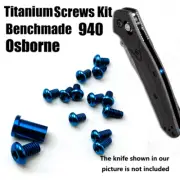 Blue Anodized Titanium Screw & Pivot Set For Benchmade 940 Osborne