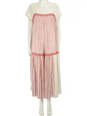 Embroidered Pattern Tiered Dress