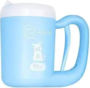 AIMALL 1 Pet Foot Washing Cup Dog Paw Cleaner with 360° Silicone Brush for Cats and Dogs Two 3.58x5.43 Inches