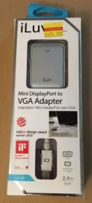 iLuv Mini Display Port to VGA Adapter NEW #C1