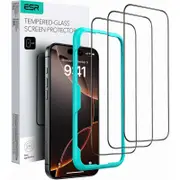 ESR 3 Pack for iPhone 16 Pro Screen Protector, Tempered Glass Film with Easy Installation Tool, 9H Hardness, Military-Grade Shatterproof, HD Clear, Scratch Resistant