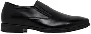 [Hush Puppies] Mens Nicholson Black Leather Dress Formal Slip On Shoes 10 Dress Shoes