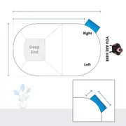 Oval Pool Cover - Left/Right Steps