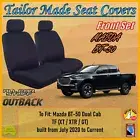 Canvas Front Seat Covers for Mazda BT-50 (BT50) Dual Cab: 07/2020 to Current