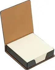 uxcell 200 Sheets Leather Sticky Notes Holder, 10in Post Notes Holder Storage Box Desktop Mini Case Business Card Holder Memo Pad Organizer for Desk Home Office Books Notebook, Black