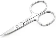 ZIZZLON Nail Scissors Curved Micro Serrated Stainless Steel Eyebrow Scissors for Eyelash, Mustache, Beard, Nose Hair, Toenail – Pedicure, Manicure Scissors for Men and Women