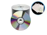 100 pcs Shiny Silver Top 16X Blank DVD-R Disc Media 4.7GB + 100 Paper Sleeve