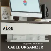 在飛比找蝦皮購物優惠-Alon 電纜管理桌下電纜整理器電線整理器托盤桌 PC 電線