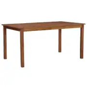 Outdoor Dining Table Solid Acacia Wood 150x90x74 cm