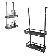 2 Tiers Bathroom Shower Caddy Hanging Shelf Bath Storage Holder Rack Organizer