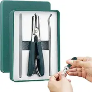 Curved Nail Clippers,Professional Ingrown Nail Trimmer - Precision Stainless Steel Fingernail Clipping Tool, Slant Trimmer Ergonomic Manicure Set for Women Men Elderly Care